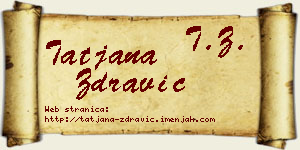 Tatjana Zdravić vizit kartica